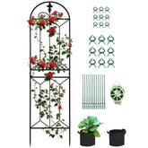 Toriexon metal trellis outdoor full view; sturdy support for climbing plants.
