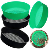 Torinalital 4-pack garden soil sifter round, durable ABS plastic for quick soil screening.
