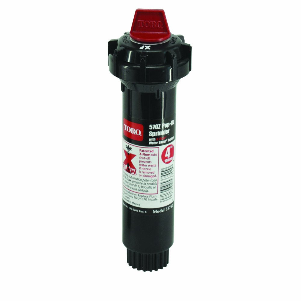 Toro 53742-570 pop-up X-Flow sprinkler in black delivers efficient irrigation for lawns