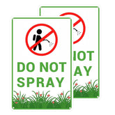 Tostmrks Do Not Spray yard sign front view, outdoor warning message