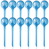 TOTYAO large 12-pack plant watering globes in clear blue plastic for effortless indoor plant hydration.