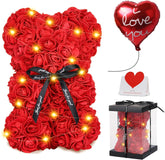 Touloube Rose Bear with lights, a romantic gift idea for her