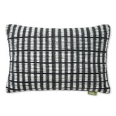 Town & Country Terra Alara textured geo stripe pillow outdoors with UV-fade resistance and color longevity.