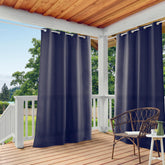 Town & Country Basics Cabana Curtain panel in dark navy for outdoor privacy and light filtering