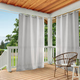 Town & Country Basics Cabana curtains front view showing heavyweight texture with light filtering