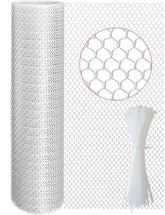 TOYPOPOR 16in x 15ft chicken wire mesh for versatile garden fencing and crafts.