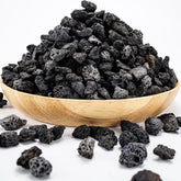 TOYPOPOR 6lb black lava rock used as bottom drainage layer to improve pot drainage.