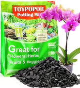 TOYPOPOR horticultural charcoal bag, 1-quart, enhances soil structure for potted plants.