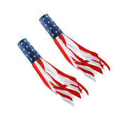 TPFEYEN American flag windsock 40-inch with embroidered stars for outdoor garden celebrations.