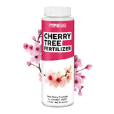 TPS NUTRIENTS cherry tree fertilizer bottle shown for steady growth and fruiting.