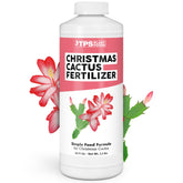 TPS NUTRIENTS Christmas Cactus Fertilizer bottle shows balanced nutrition for indoor growth