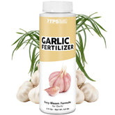 TPS NUTRIENTS garlic fertilizer bottle boosting bulb growth and root health.