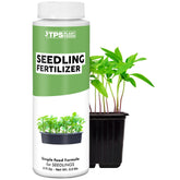 TPS NUTRIENTS Seedling Fertilizer bottle provides gentle nutrition for early root growth.