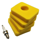 Tpyx 799579 foam air filter close-up, durable foam ready for dusty mowing tasks.