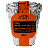 Traeger BAC608 grease and ash keg liner pack ready for quick cleanup after grilling.
