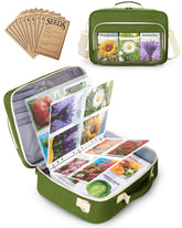 Trahzia seed storage binder with 30-sheet protectors keeps seeds organized and protected.