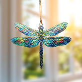 TRANGLE Dragonfly Suncatcher acrylic window decor adds vibrant light to windows.