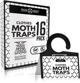 TRAP A PEST clothes moth traps 16-pack in packaging, designed to protect closets