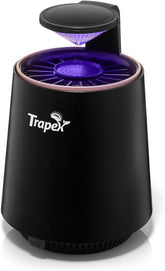 Trapex Indoor Fly Trap front view with a sleek black design for home use.