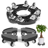 TreeGun plant caddy with wheels and lockable casters for easy mobility