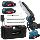 TREXEEN 6-inch mini chainsaw compact design for easy one-handed trimming.