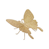 Tricune gold butterfly sculpture, side profile, elevates desk decor with vintage charm.
