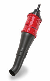 TrimmerPlus CB720 blower attachment prepares for efficient debris clearing with strong airflow.