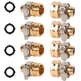Triumpeek garden hose repair kit 4-set with aluminum connectors for durable, leak-free fixes.