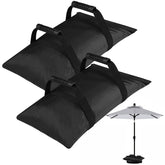 TRINKA umbrella-base-weight-sandbags hold 45 lbs to stabilize cantilever umbrellas.