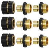 Triumpeek 3/4-inch hose connector close-up highlighting quick-release design for easy setup.