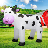 TRMESIA 6ft inflatable cow with LED lights for outdoor yard decoration