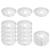 TRUEDAYS 10 inch clear plant saucer pack for indoor and outdoor use.