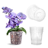 TRUEDAYS Orchid Pot 4-pack with clear walls for easy root observation and watering decisions.