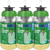TRURID Fly Traps Outdoor 3-pack bottle ready for garden, attracts and captures flies.