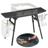 Trybuy upgraded griddle stand with side tables for extra prep space