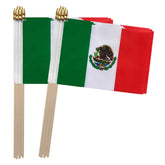 TSMD Mexico flag on a 5x8 inch wooden stick for easy party decoration.