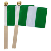 TSMD Nigeria-stick-flag 5x8 inch front view for home decor and event display