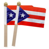 TSMD Puerto Rico flag 5x8 inch handheld flag, dual-sided print.