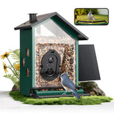 TT Nature smart bird feeder front view with camera for identification and viewing