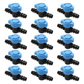 TTioDri 15-piece shut off valve set close-up for precise drip irrigation control.