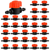 TTioDri quarter-inch drip valves bulk pack for flexible garden irrigation setup.