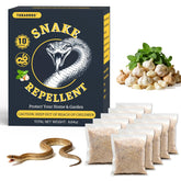 Tubadros Snake Repellent Pouches packaging shows 10-pack for chemical-free protection