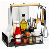 TUDALLK Grill Caddy with plate holder keeps plates within reach during outdoor grilling.