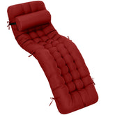 Tudomro 66 inch outdoor chaise cushion for spacious patio comfort
