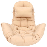 Tudomro egg chair cushion beige adds plush comfort to outdoor seating.