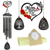TUHYOCG Memorial Wind Chimes front view, elegant memorial decor that honors a loved mother.