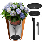 Tuling Home adjustable planter insert, 7-25 inch height, stabilizes tall pots indoors and outdoors.