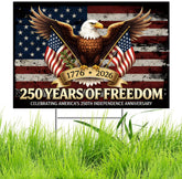 TUOCYERD 250th anniversary yard sign front view for outdoor patriotic displays