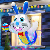 Turnmeon Easter inflatable bunny with egg boosts curb appeal for outdoor celebrations.