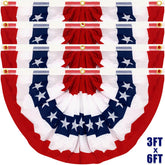 TURNMEON USA bunting flag 3x6ft pleated fan for bold outdoor patriot display